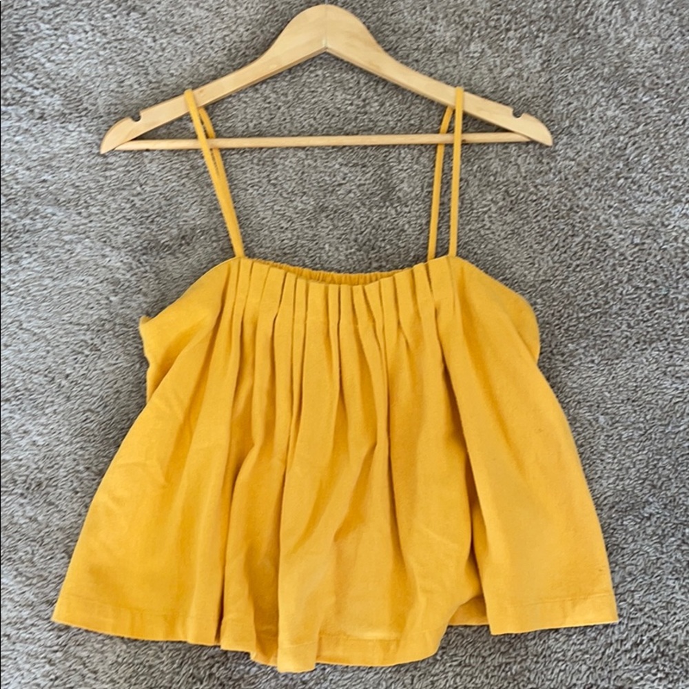 Levi’s 100% raw silk yellow tank 2